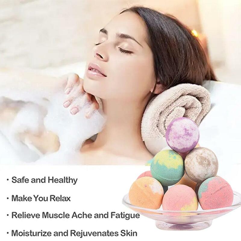 Bomba de baño pequeña de burbujas de piezas, bola Exfoliante para alivio del estrés corporal, baño de sal de SPA, fragancias de aromaterapia, ducha Moisturi H6I8, 1 ud.