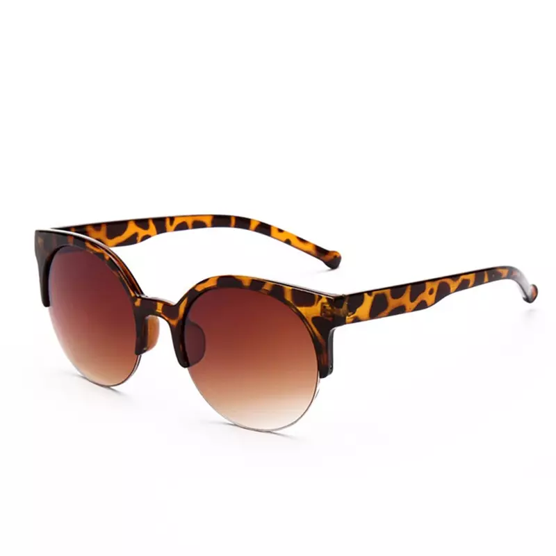 Солнцезащитные очки «кошачий глаз» женские, винтажные Полуободковые солнечные очки в стиле ретро, с защитой от УФ-лучей, для путешествий и вечеринок, 2022