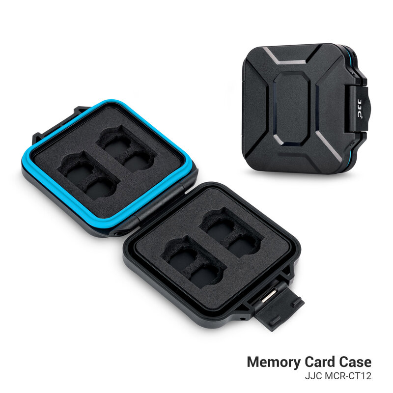 JJC Kotak Penyimpanan Penyimpan Kartu Memori Ultratipis Tahan Air untuk 8 MicroSD TF + 4 CFexpress Kartu Tipe A
