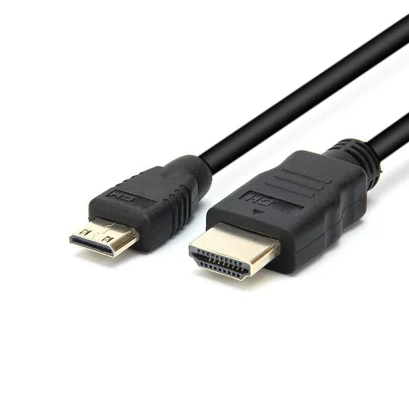 2 unids/lote HDMI-Cable compatible con Mini HDMI 30CM para pantalla/cámara y dispositivos con puerto Mini HDMI compatible