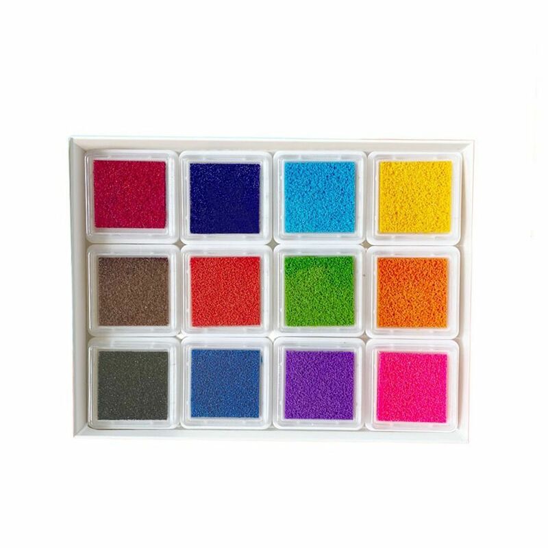 Clear Stamping Fingerprint Painting Mud Vintage Finger Drawing Quick-drying DIY Painting Inkpad Colorful Non-toxic Art Class
