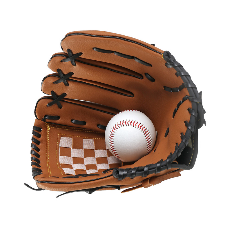 Luva esquerda do basebol da mão para esportes ao ar livre, luva do softball, rebatidas do basebol, plutônio, 10 ", 5"