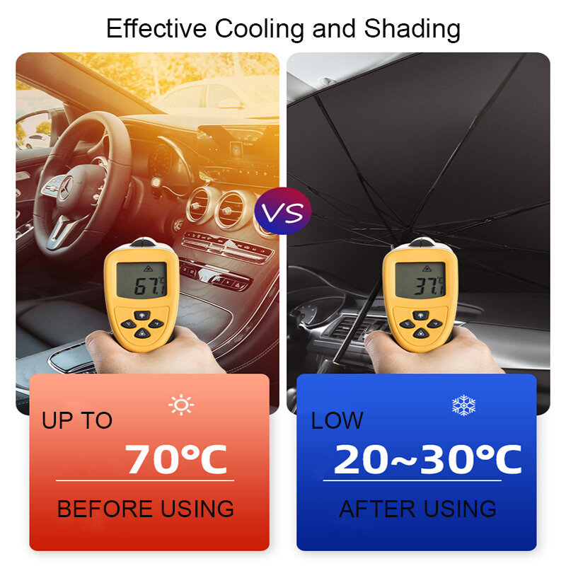 S/L รถด้านหน้า Sunshade Anti-Scalding ความร้อนฉนวนกันความร้อนร่มกระจก Sun Shield รถสำหรับรถยนต์ suv