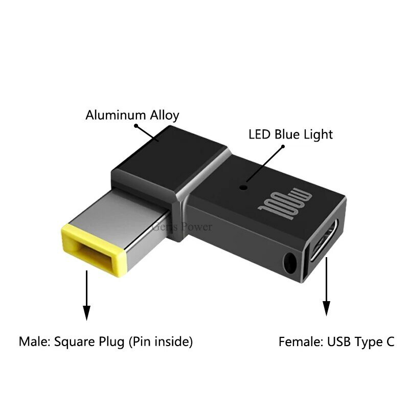100 واط USB نوع C إلى تيار مستمر السلطة جاك موصل USB C إلى العالمي محمول محول الطاقة التوصيل محول ل Asus ديل لينوفو دفتر
