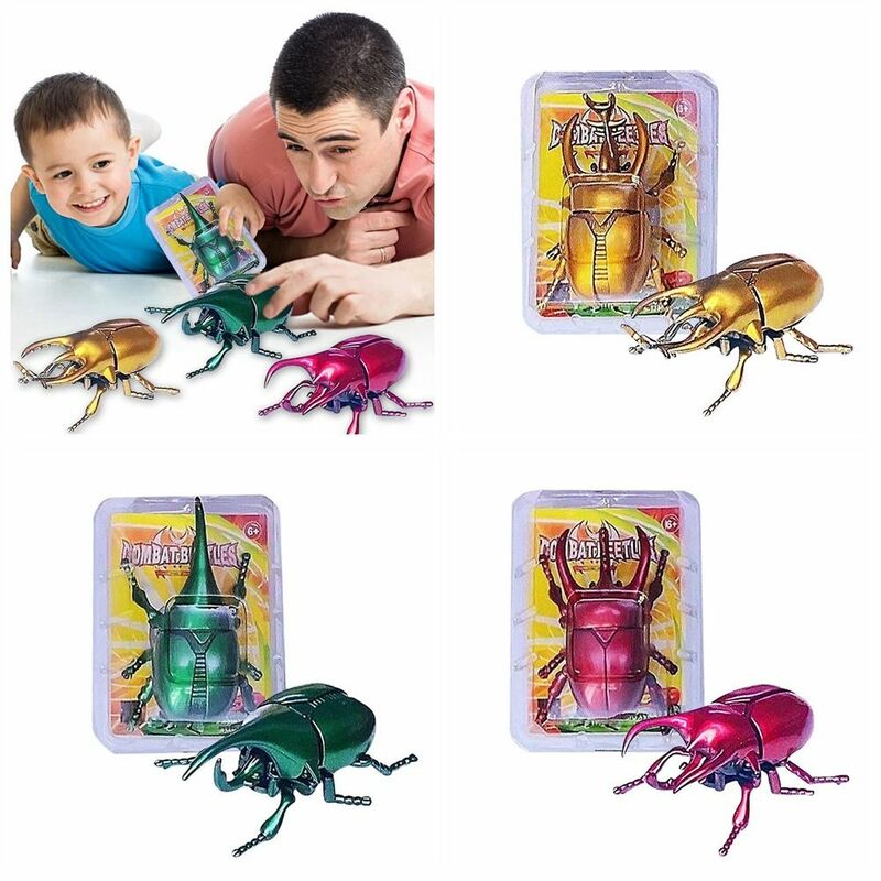 Kunststoff Zement Wind Up Käfer Spielzeug simuliert realistische Insekten figuren Gold/Grün knifflige Spielzeug Cartoon Kinder Geschenk