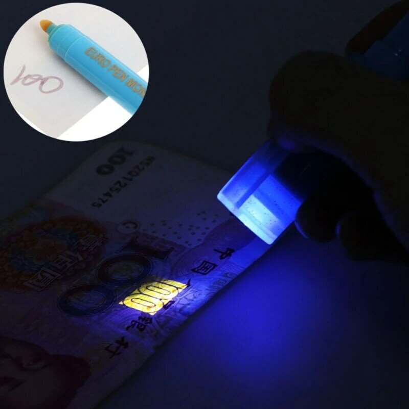 Penna rilevatore banconote contraffatte con rilevamento della luce UV Controllo contrassegni falsi per negozio