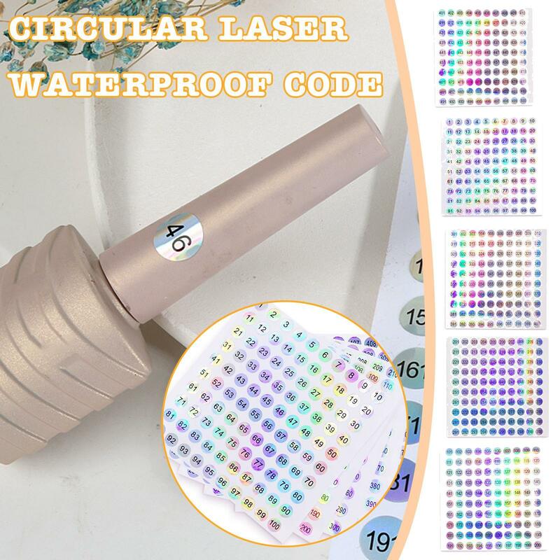 1-500 etichetta adesiva con numero Laser per smalto per unghie punte colorate Display adesivi per marcatura guida numeri strumenti per Manicure fai da te
