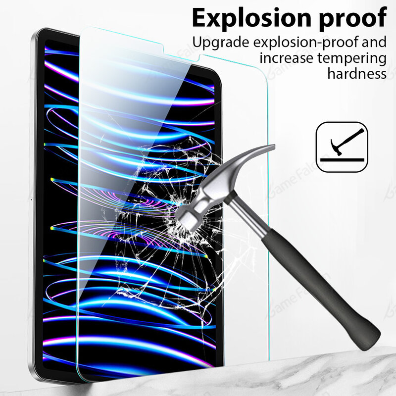 Tempered Glass Screen Protector For Ipad Pro 11 12.9 13 2024 Air 5 4 3 2 1 10th Generation 7th 8th 9th Gen Mini 6 2021 9.7 Film