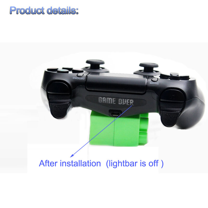 Zwarte Led Stickers Hoes Voor Playstation 4 Ps4 Controller Led Light Bar Sticker Skin Sticker Flash Game Accessoires
