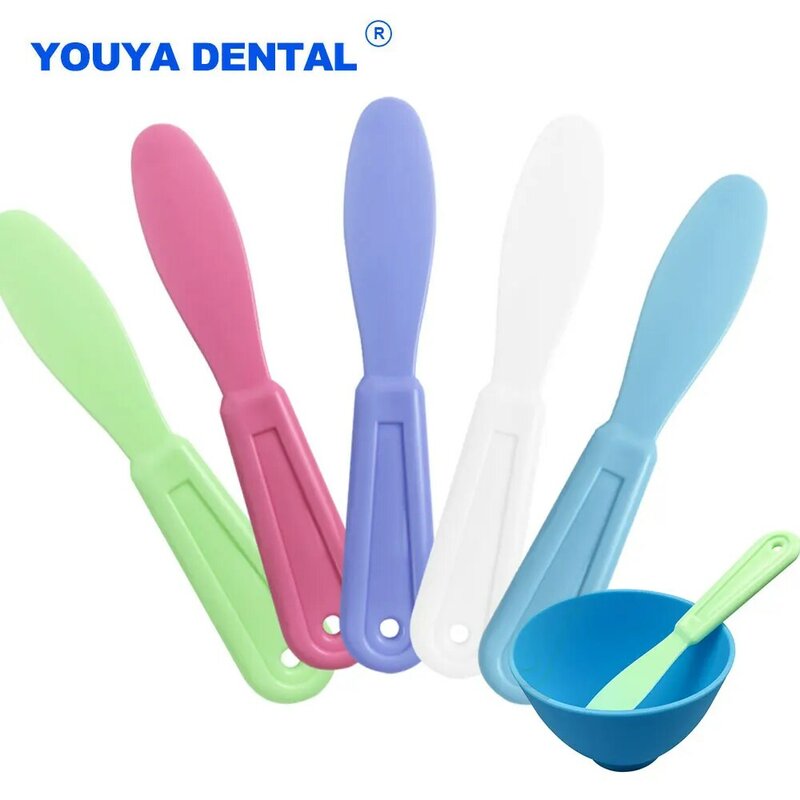 1 pz colorato coltello di miscelazione a forma di cucchiaio asta di miscelazione dentale agitazione cemento polvere stampo materiale durevole dentista strumento di laboratorio