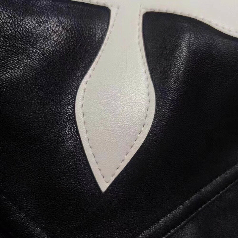 Jaqueta de couro PU para mulheres, casaco curto preto de motociclista, zíper rebite, estilo punk, falso, moda feminina, outono, novo, 2023