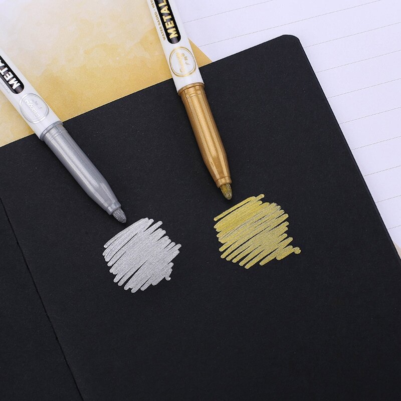 ปากกาโลหะเงินทองอีพ็อกซี่แม่พิมพ์เรซินปากกาวาดสีอะคริลิคแม่พิมพ์ซิลิโคน DIY Highlight Marker ถาวร Handmade