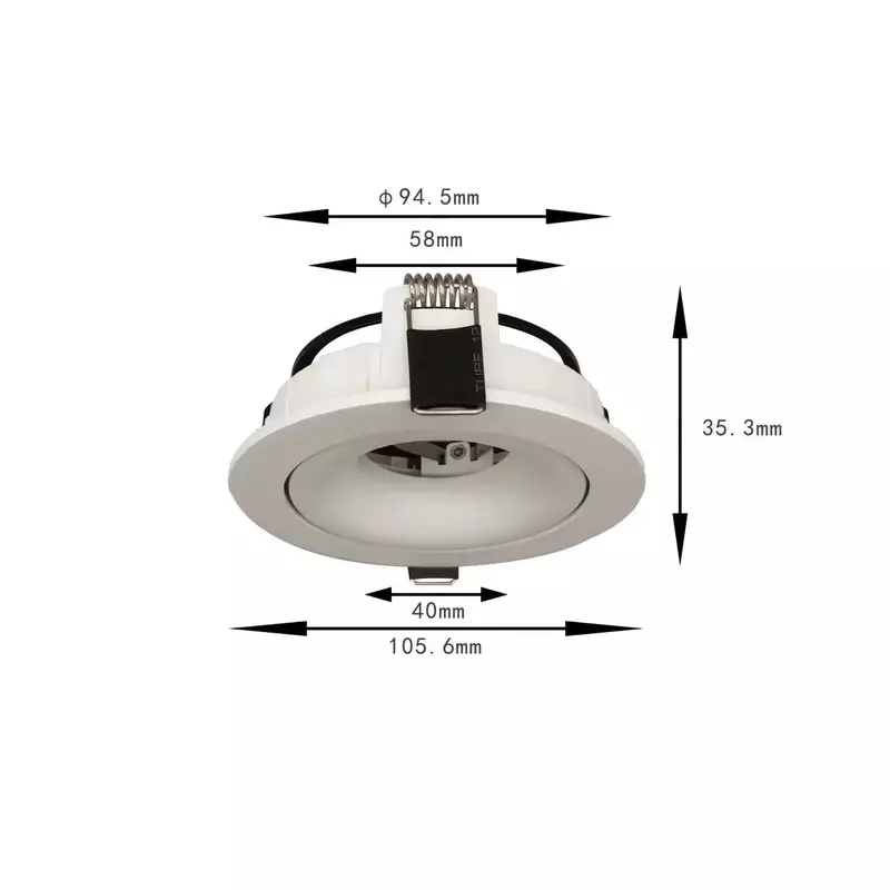New LED White Black Reccessed Ceiling Light Led Downlight Jewelry Cabinet Lamp COB Spotlight Lamp