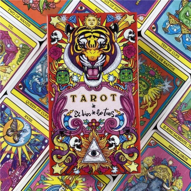 Cartas De Tarot De oráculo, cartas De Tarot De El Dios De Los Tres dioses, baraja De cartas De Tarot, juego De cartas