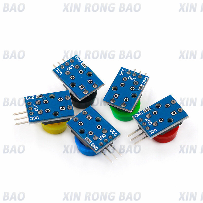 5pcs 12X12MM Big key module Big button module Light touch switch module with hat High level output for arduino or raspberry pi 3