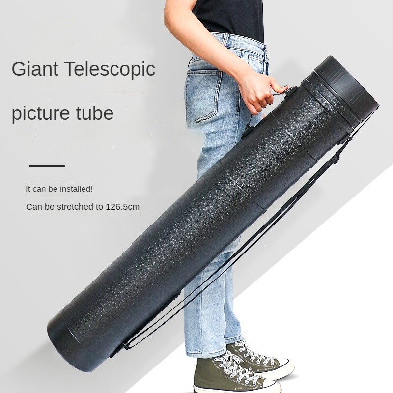 Grote Lederen Patroon Tekening Cilinder Met Een Buitendiameter Van 13.5Cm Een Gigantische Telescopische Tekening Cilinder
