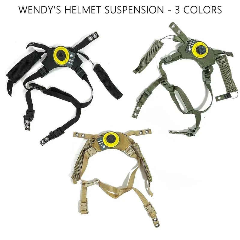 Système de suspension Wendy avec coussretours en mousse pour casque, lanière pour casque Airsoft, FAST MICH, chasse en plein air, accessoires