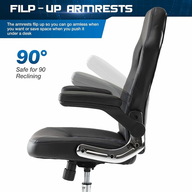Krzesło biurowe do gier-ergonomiczne obrotowe krzesło biurowe komputerowe, wysokim oparciem regulowane krzesło biurowe z podłokietnikami