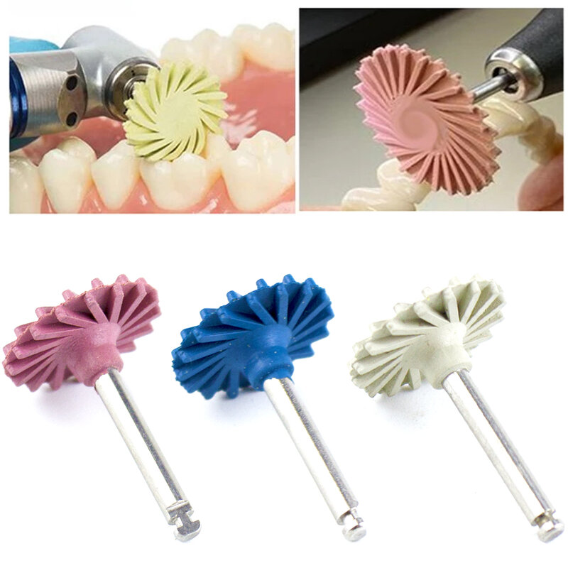 6 Pack Dental Composite tarcza do polerowania zestaw diamentowy System materiały stomatologiczne zęby Flex spiralna szczotka Bur polerka dentysta narzędzia