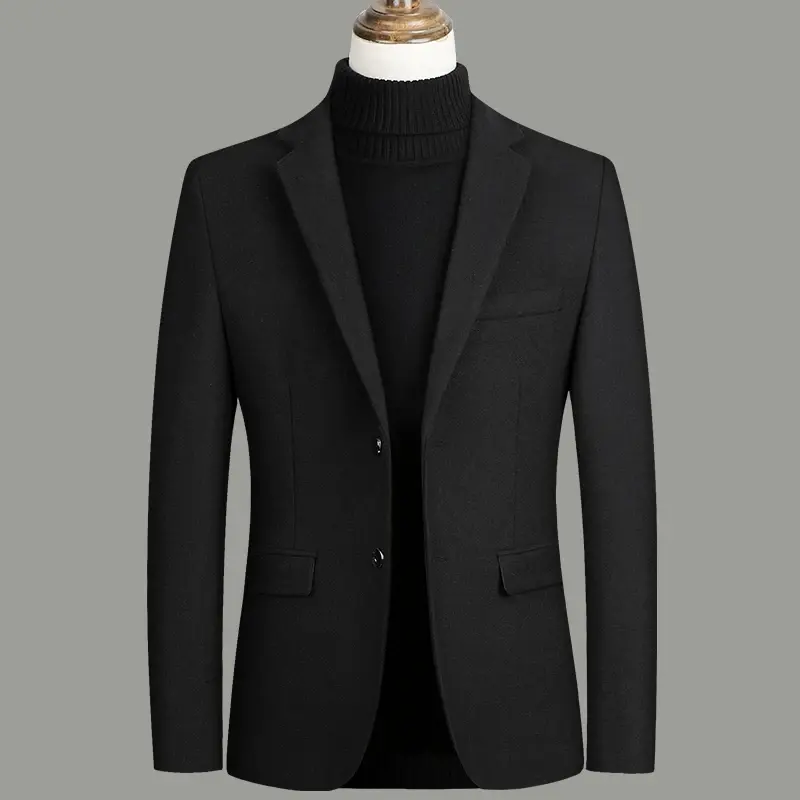 Hochwertiger Blazer Britisch Hochwertige einfache Business-Mode Elegante Arbeits party Bester Mann Gentleman Slim Suit Jacke