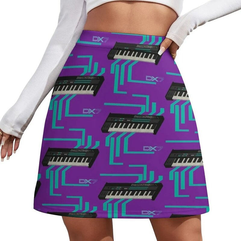 Synthesizer-minifalda dx7 para mujer, faldas cortas de verano, minifalda