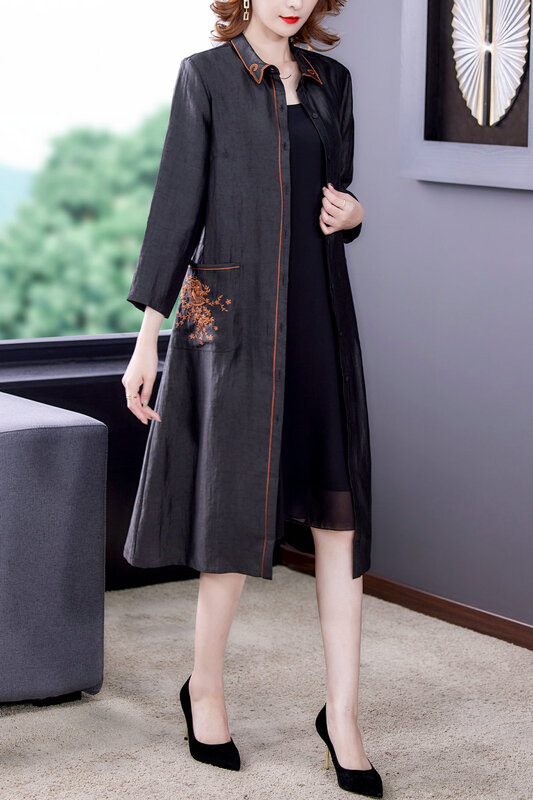 Chaqueta informal de manga larga para mujer, abrigo elegante con cuello tipo Polo, ajustado, moda coreana, otoño