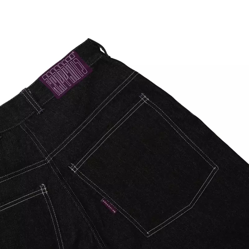 Pantalones Retro de cintura alta para hombre y mujer, Jeans sueltos negros simples de Hip Hop, pierna ancha recta, monopatín informal Y2k, nuevos