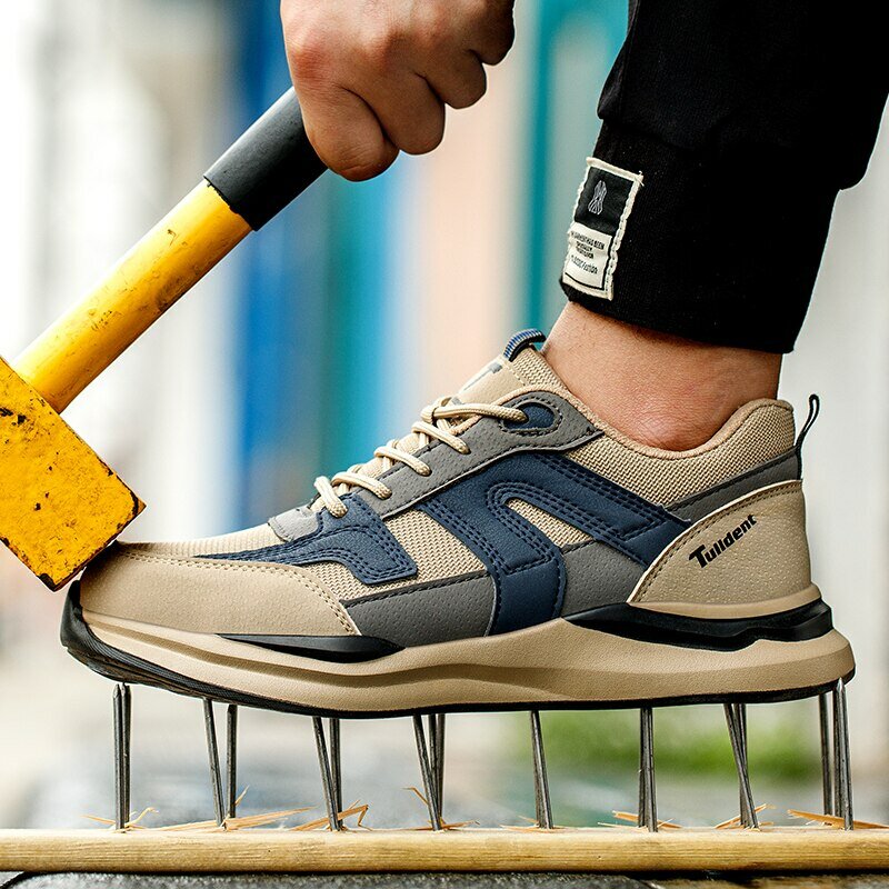 Sapatos indestrutíveis à prova de perfurações anti-quebra para homens, tênis de trabalho, toe cap de aço, segurança, drop shipping