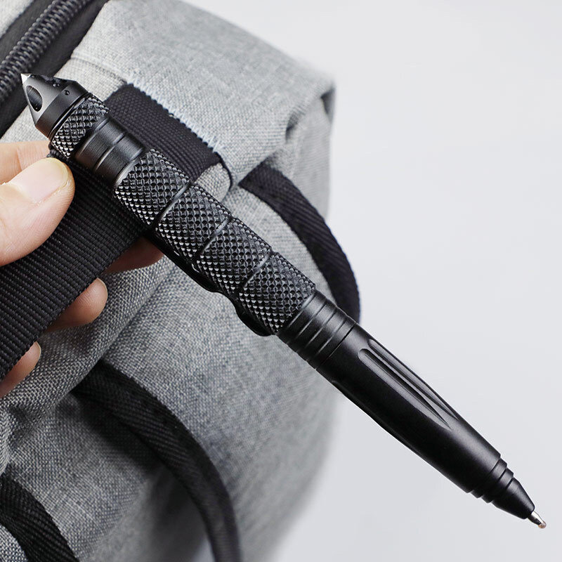 Multi Functional Alloy Military Tactical Pen School Student Office Ballpoint Pens Wilderness Survival EDC Tool Glass Breaker