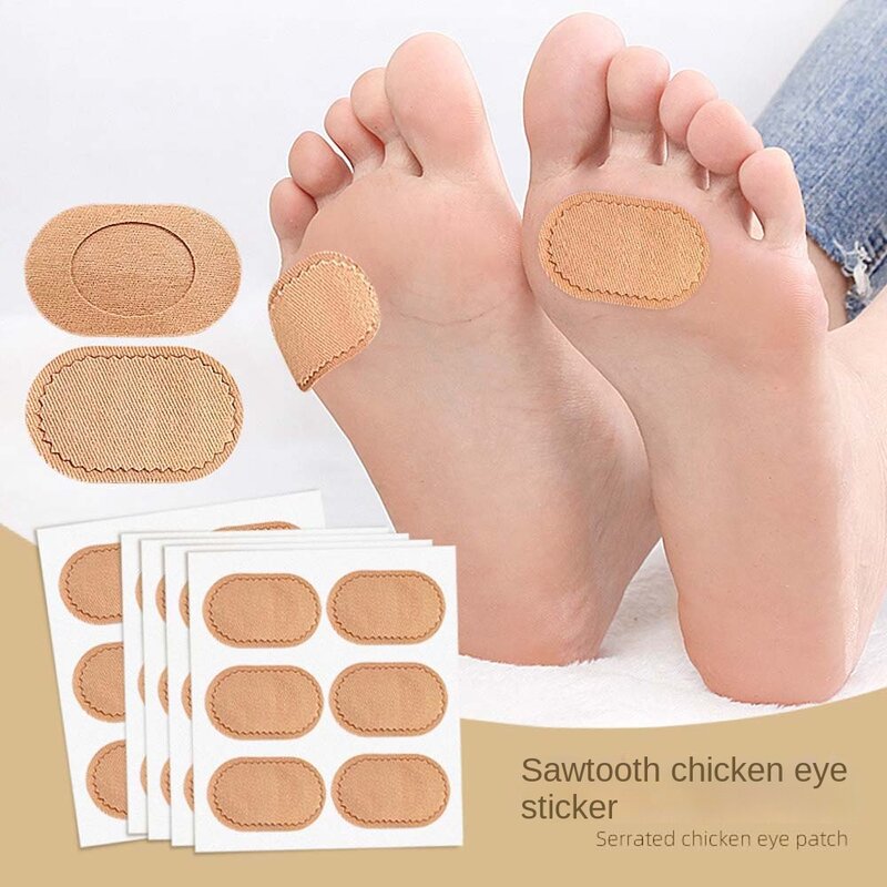 6 pz/set cotone rimozione calli del piede adesivi adesivi antiattrito patch invisibili per la cura del piede cuscino protettivo per tallone