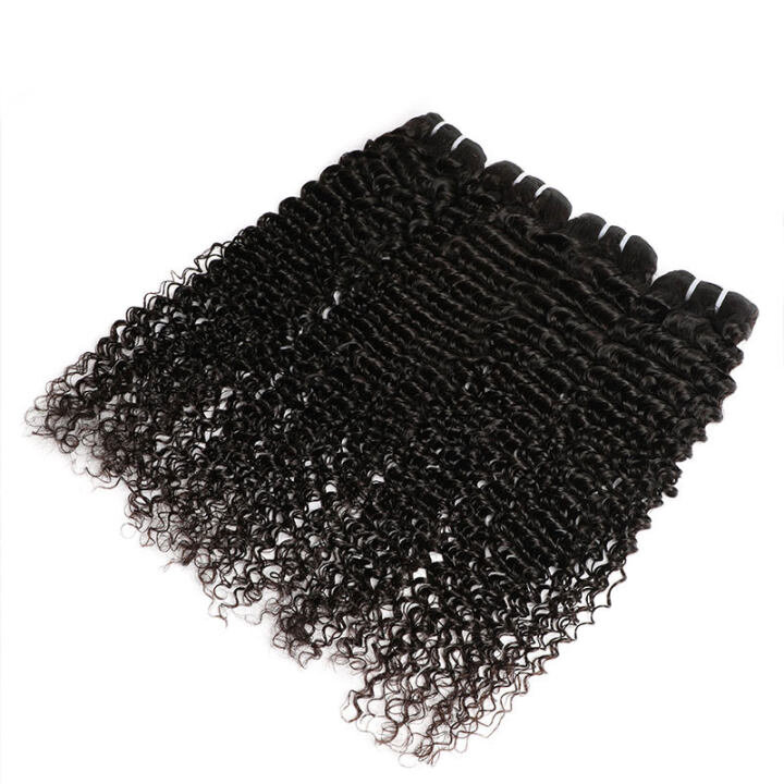 Bundel gelombang dalam rambut manusia jalinan Brasil 12-30inci ekstensi rambut Virgin basah dan bergelombang 1 buah bundel rambut manusia keriting