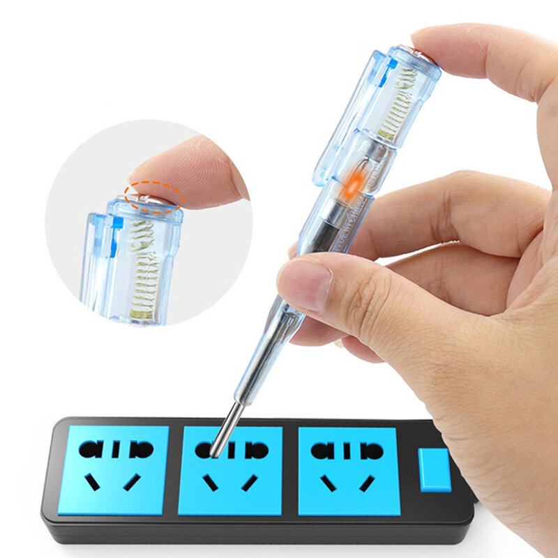 ทดสอบแรงดันไฟฟ้าปากกาทดสอบตัวทดสอบแรงดัน45 # เหล็กสีฟ้า hiasan mobil เครื่องมือทางไฟฟ้าทดสอบไฟฟ้าสำหรับ: ทรัพย์สิน
