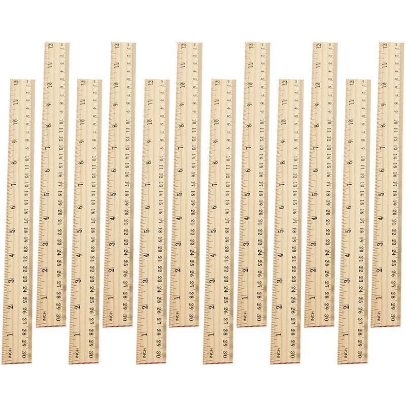 20pcs Technical Drawing Ruler Measuring Rulers Rulers Math Scale Rulers Clear Printing Rulers
