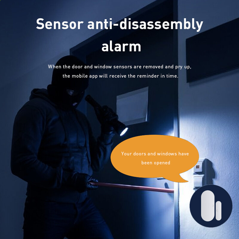 Tuya Zigbee Door Sensor for Smart Home intruder Alarm Automation Remote Control Work with Alexa Google Home var SmartLife