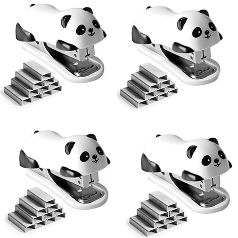 4 шт. Настольный степлер-панда, степлер на 12 листов, степлер с 4000 шт. степлера № 10 и встроенным степлером