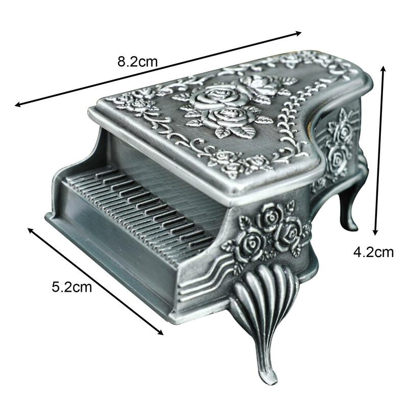 Caja de Metal para joyería antigua, contenedor de almacenamiento para collar, pulsera, pendientes, anillos, fiesta