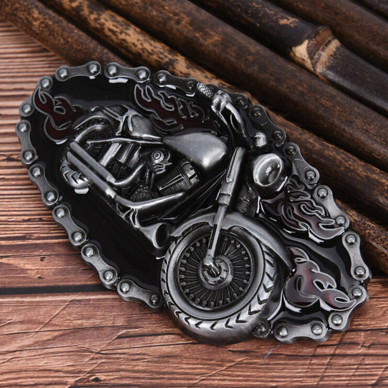 Ceinture de style cowboy en alliage pour hommes, modélisation de moto vintage, mode