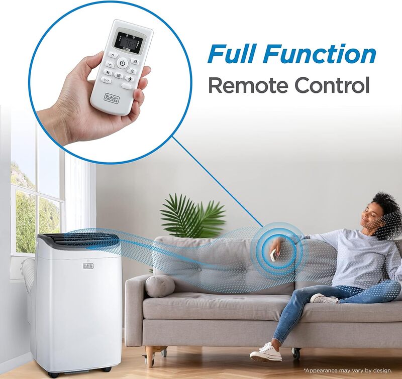 8,000 BTU Portable Air Conditioner up to 350 Sq.Ft.with Remote Control, White