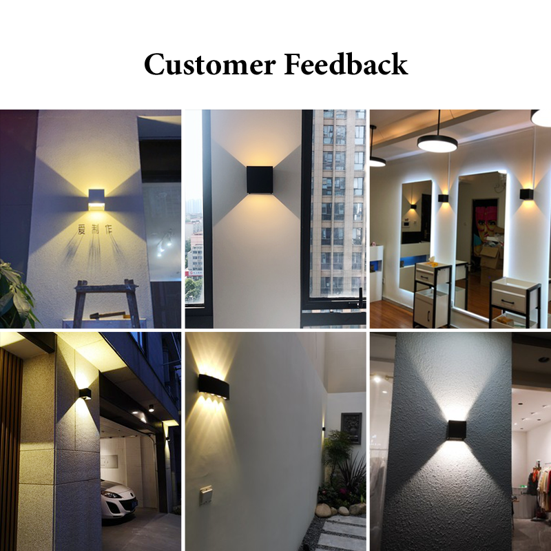 LED 벽 조명 AC110V-220V, 야외 방수, 홈 데코레이션, 상하 벽 인테리어 램프, 거실 침실 계단 조명