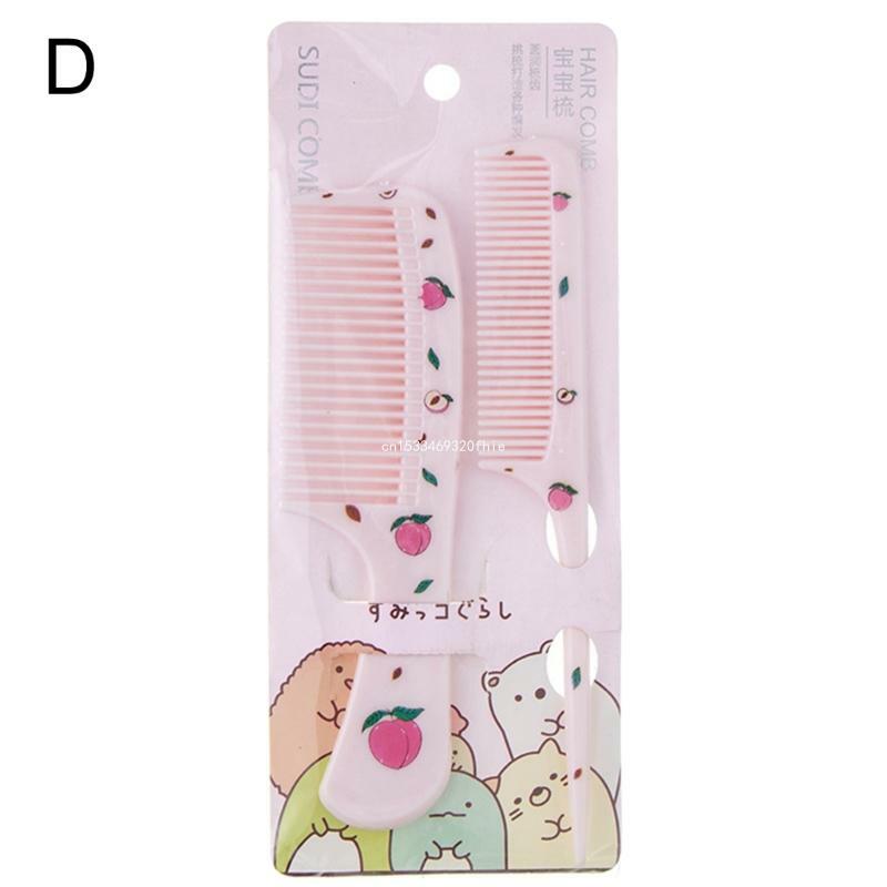 2 unids/set lindo peine peluquería para niños peine cola puntiaguda antiestático para niñas