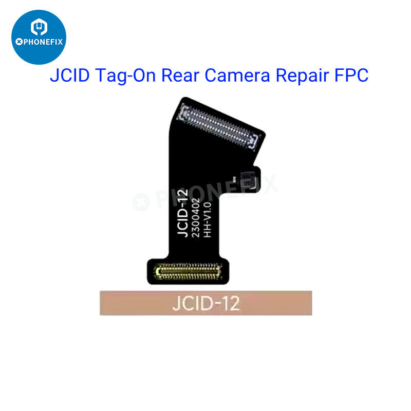 JCID-Reparación de etiqueta de cámara trasera, Cable flexible FPC, gran angular, módulo de lectura y escritura de Radar para iPhone 12, 13, 14, reparación sin soldadura