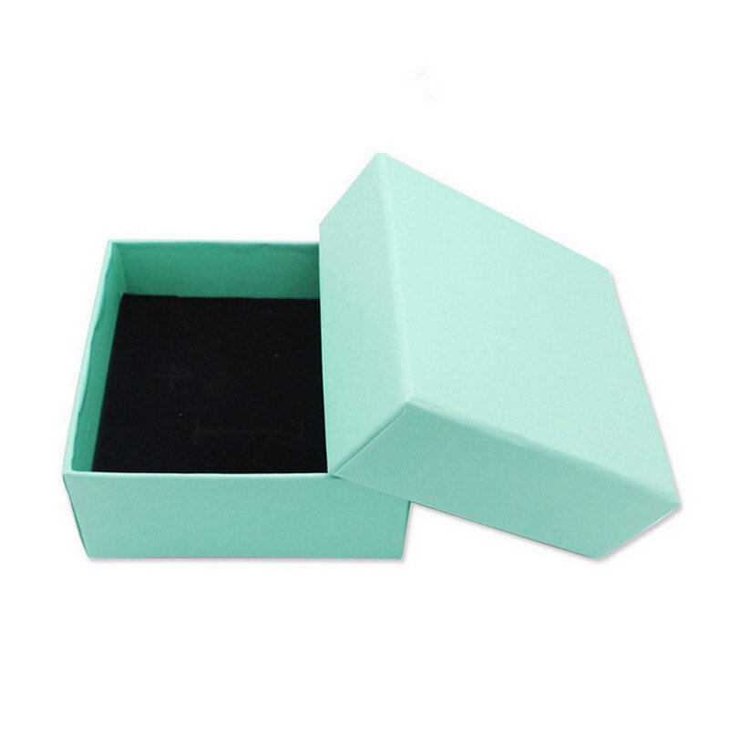 1 szt. Kwadratowy papierowe pudełko na biżuterię szuflady na pierścionek z bransoletką kolczyki naszyjnik prezent pojemnik na wystawę opakowanie na biżuterie Organizer pudełko