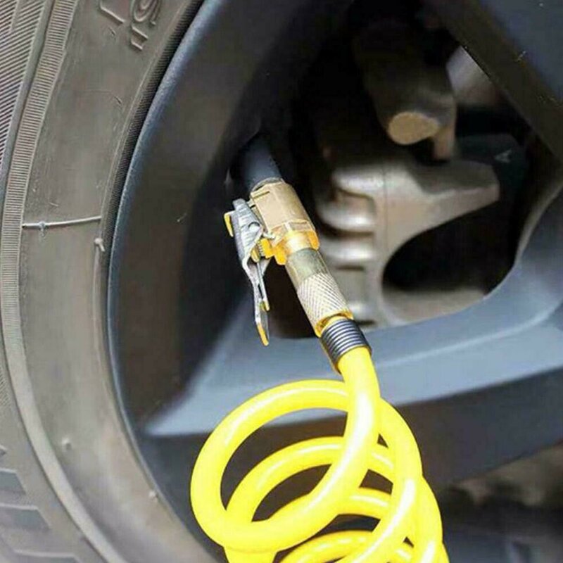 자동차 팽창식 금속 커넥터, 트럭 타이어 팽창기 밸브 커넥터 헤드 클립, 나사형 공기 밸브용, 1 X