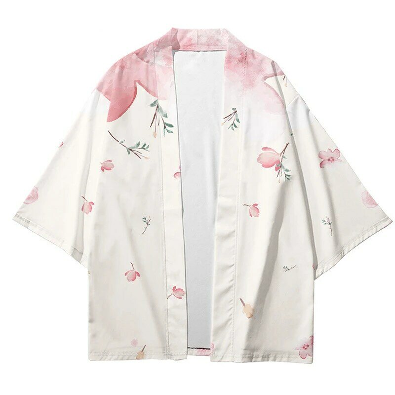 Cardigan de Style Streetwear Japonais pour Homme et Femme, Kimono Harajuku Haori, Haut de Cosplay, Chemises de Plage, Robe MiTao