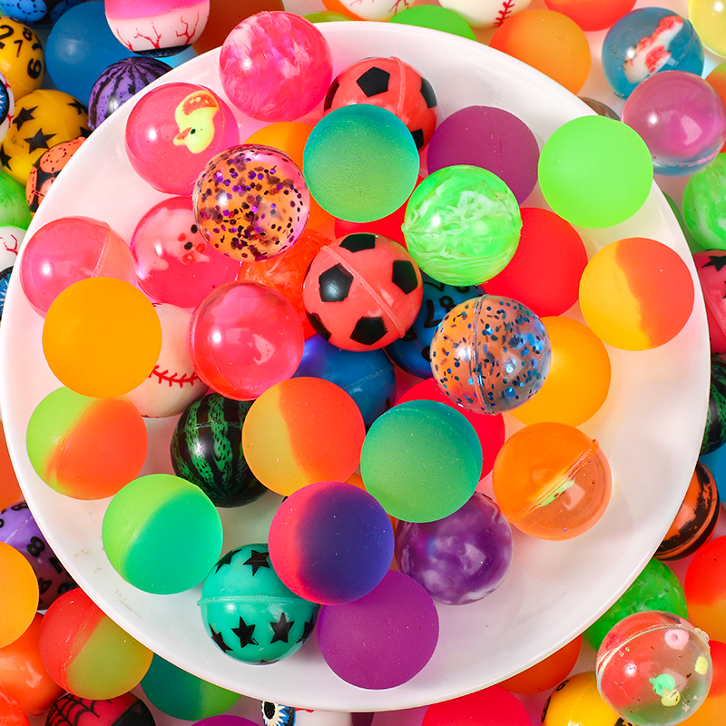 24/30/42/55mm Bicolor gumowa piłka zabawki dla dzieci kolorowe chłopiec piłka kauczukowa gumowe dzieci gry sportowe elastyczne skoki piłki