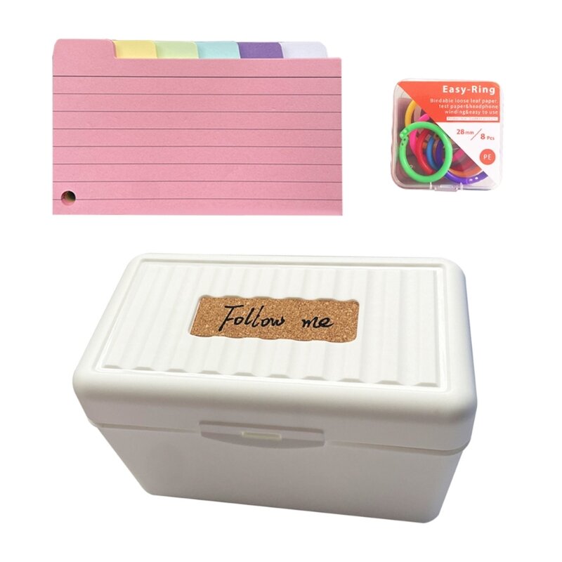 Tarjetas divisorias 3x5 pulgadas, tarjeta con rayas y pestaña para llevar lista tareas pendientes