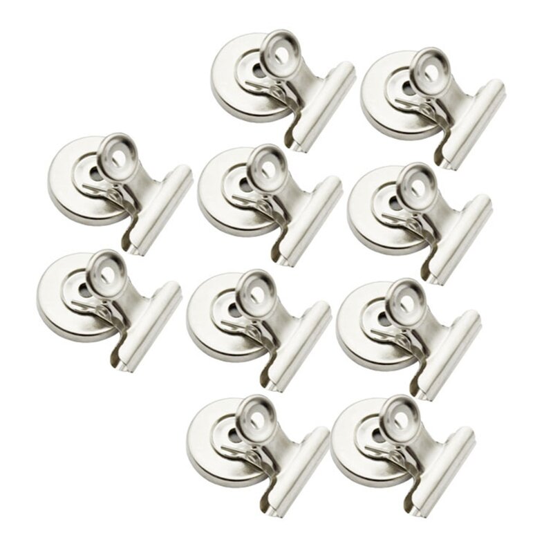 10 Pcs Magnetic Clips Strong Fridge Magnets Clips Heavy Duty Magnetic Clips for Refrigerator Whiteboard Photos Display Dropship