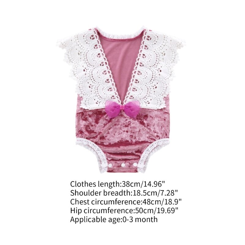 Completo fotografico neonato pagliaccetti in pizzo per bambini puntelli per foto abbigliamento QX2D
