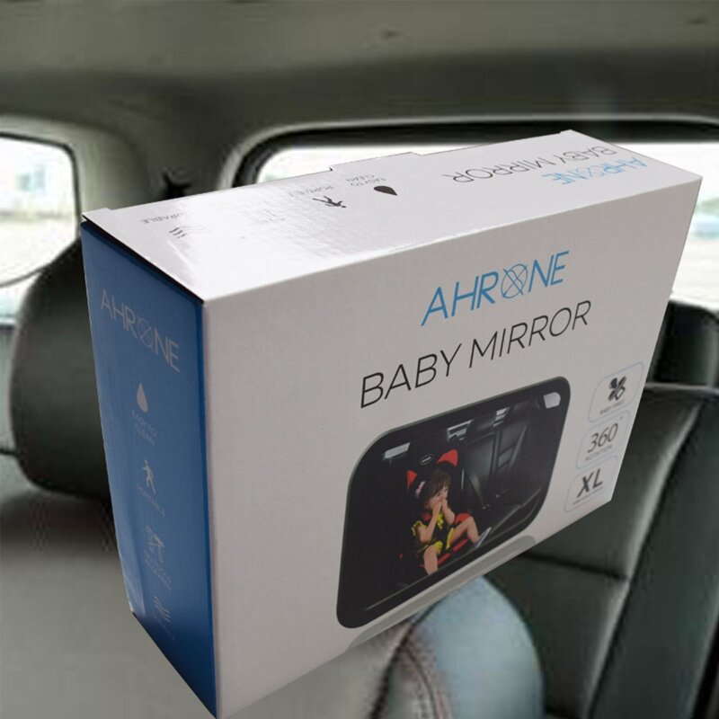 Cermin Bayi Tampilan Jernih Bayi 360 Derajat Dapat Disesuaikan untuk Cermin Tempat Duduk
