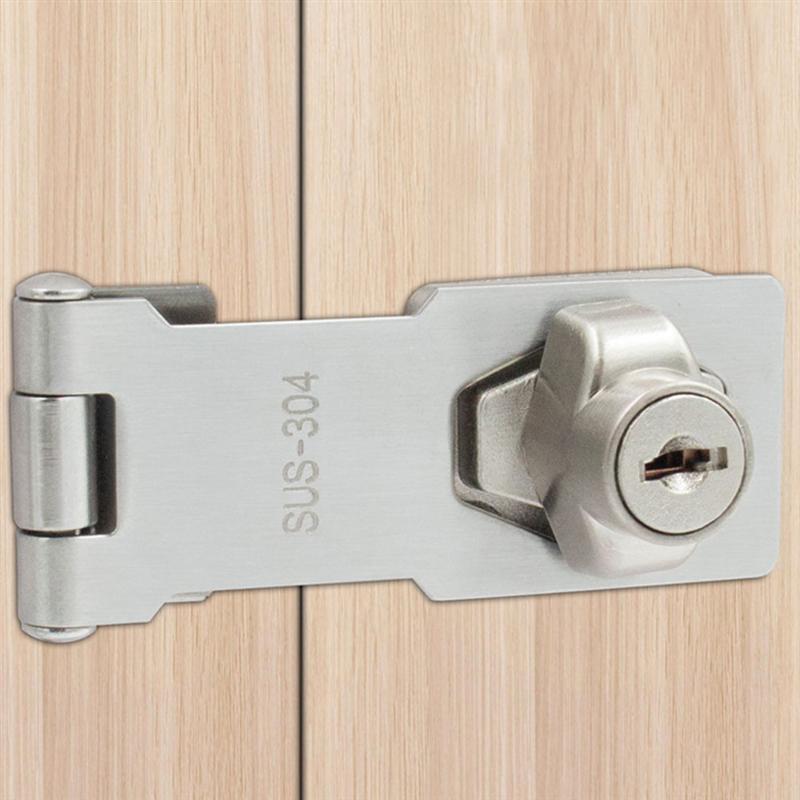 Stainless Steel Hasp Lock Catch Safety Lock Keyed Hasp Locks for Cabinets